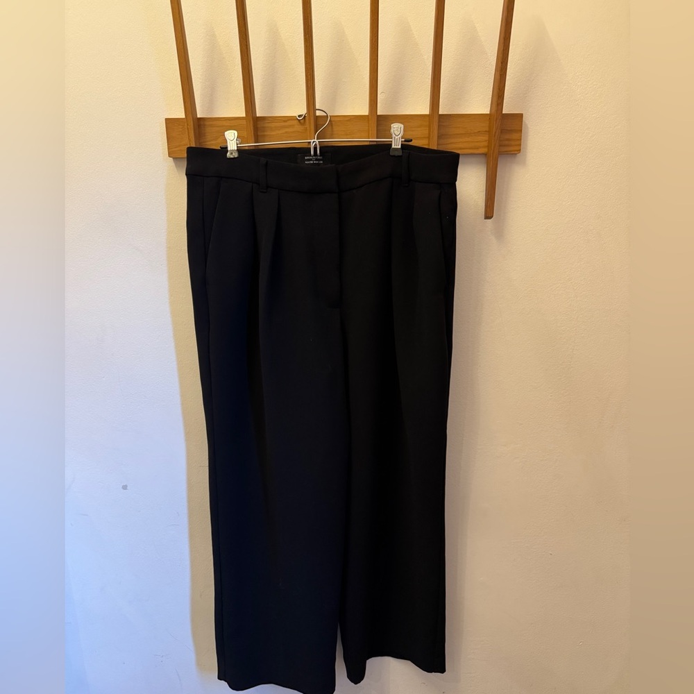 Banana Republic Factory Black High-Rise with Pleated Wide Leg Pants